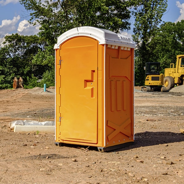 how often are the portable restrooms cleaned and serviced during a rental period in Brimson Minnesota
